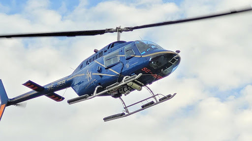 It flies! HeliALS-TW underbelly a Bell Jet Ranger helicopter allows for high precision three wavelength laser scanning data for research and development for methods targeting tree species, dead wood, foliage and canopy structure, branch size and distribution, tree height, stem curve, subdominant trees, understorey, and terrain.