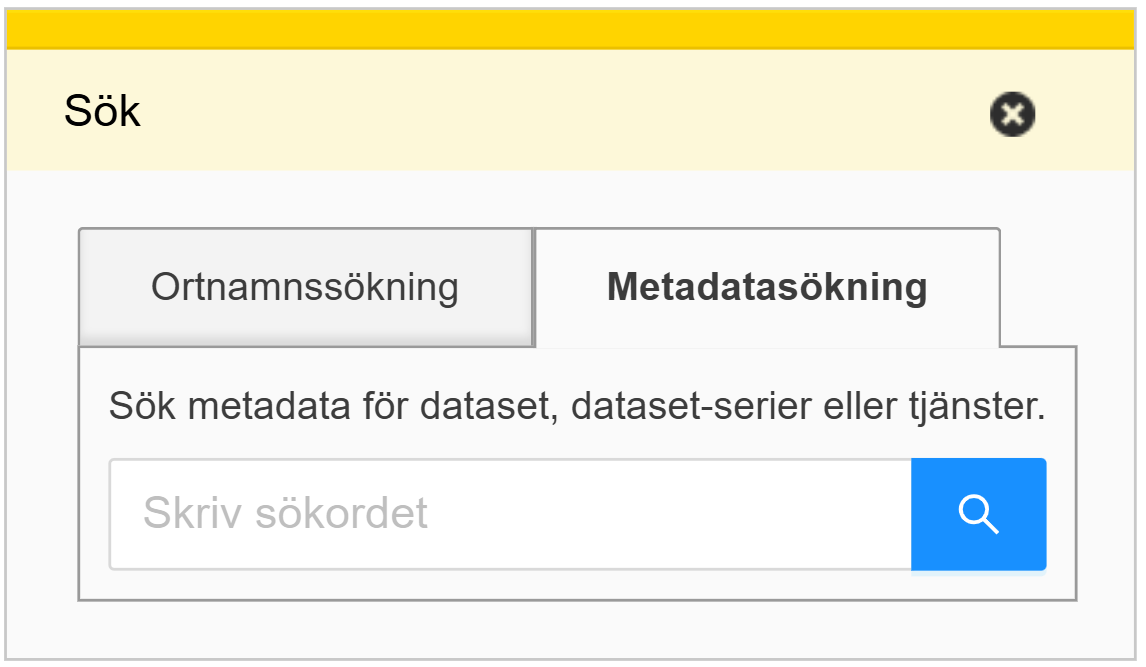 Bild av metadatasökfältet