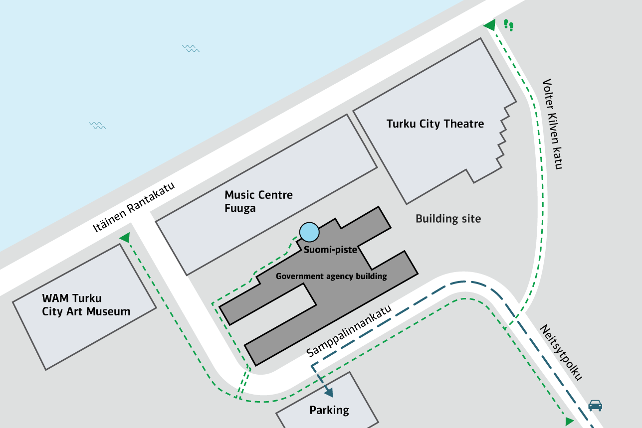 Turku Suomi-piste directions.