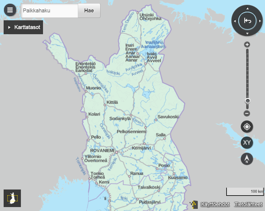 Työkalujen oikeakätinen sijoittelu