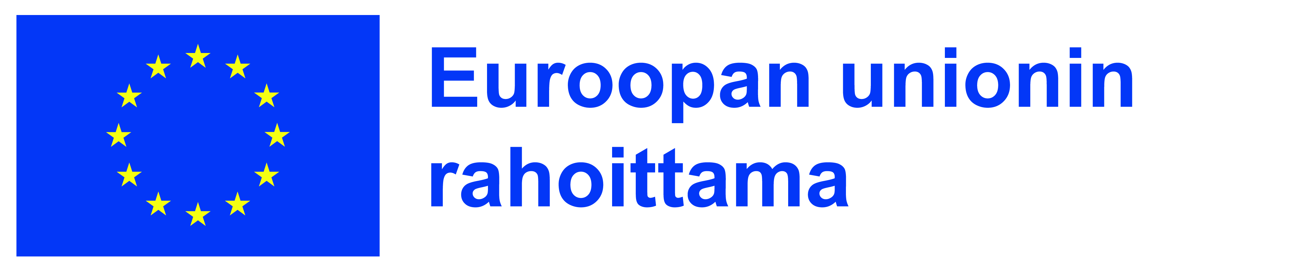 EU:n logo ja Euroopan unionin rahoittama -teksti
