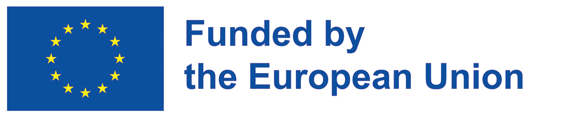Eu:n logo ja Funded by the European Union -teksti