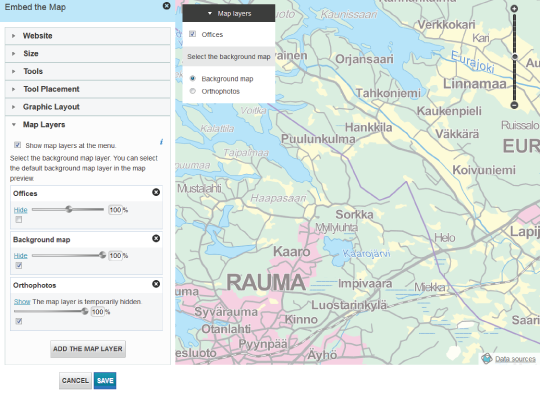 Embedding a map.