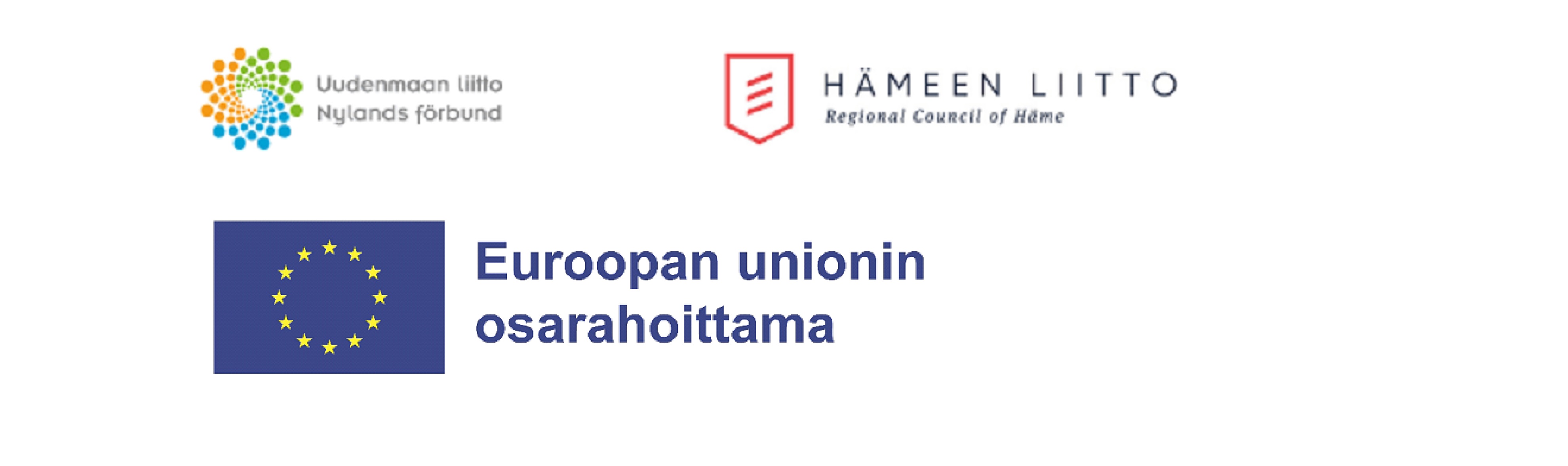 Uudenmaanliiton, Hämeeniiton ja EU:n logot