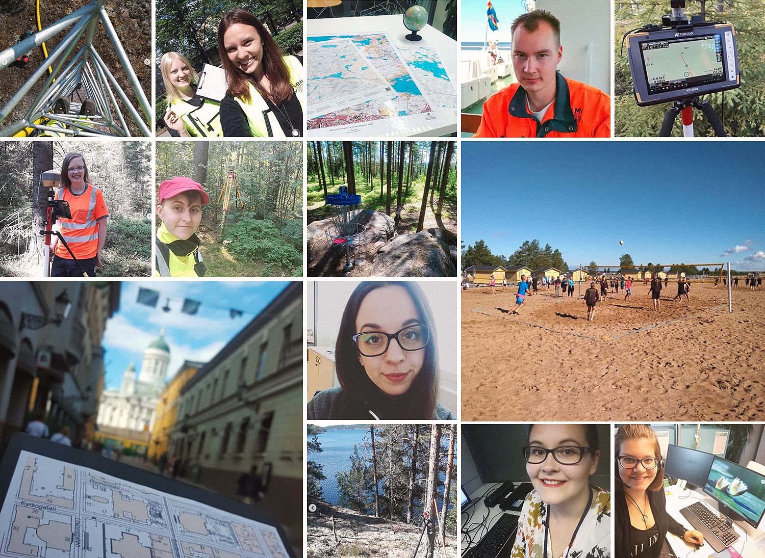 Kesätyöntekijöitä.