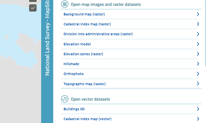 Vector and raster datasets