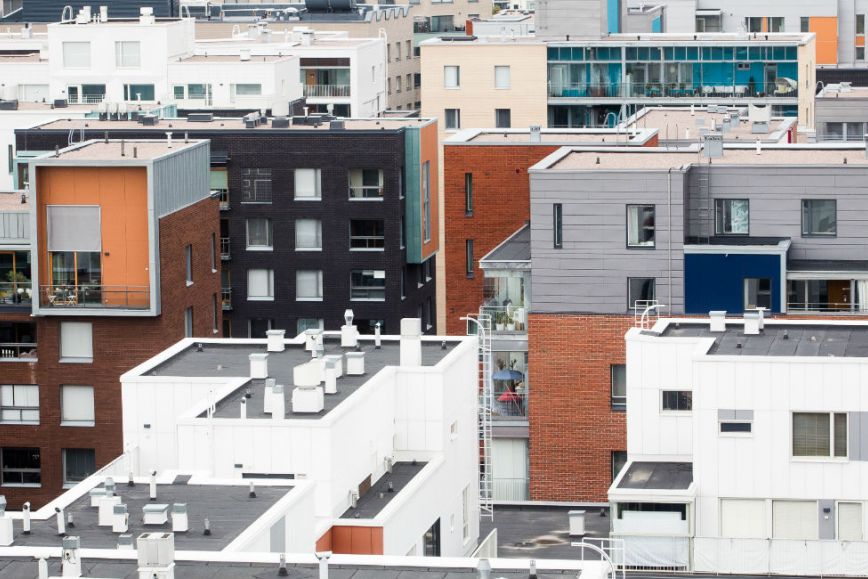 Kuvituskuva uusia kerrostaloja