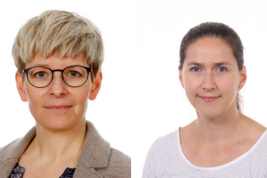 Leena Hirvelä ja Marjut Sinivuo.