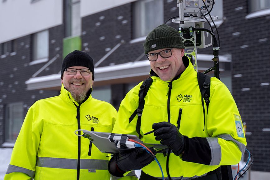 Laserkeilaajat työssään