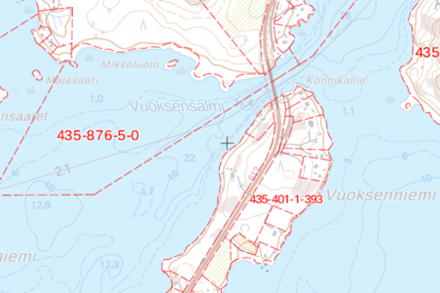 Urklippet Lantmäteriverkets kartutskrift.