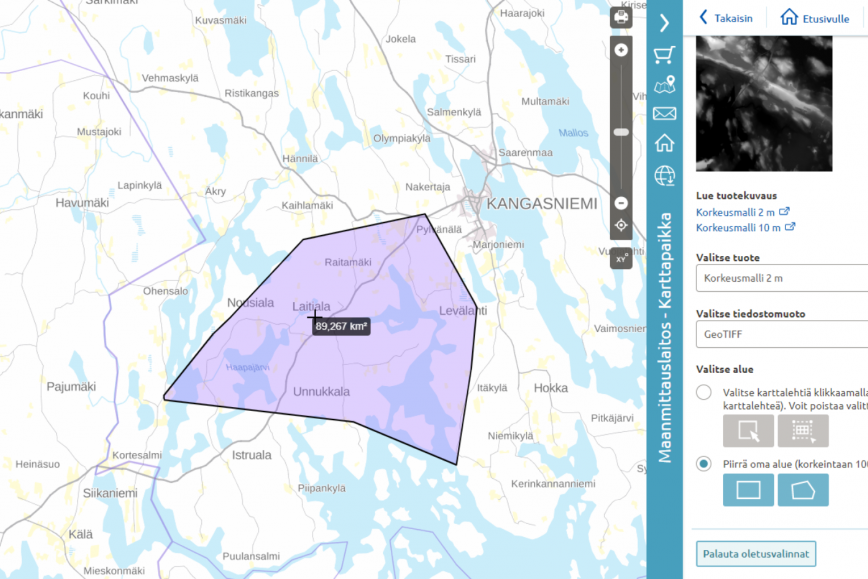 Kartplatsen Avsnittet Ladda ned geodatamaterial 