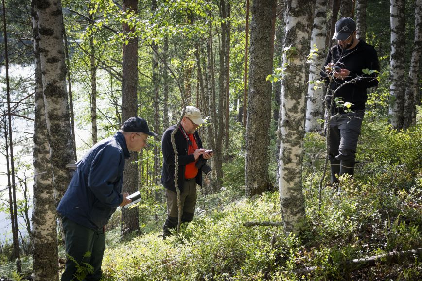 Geodatacentral FGI  personalen i skog