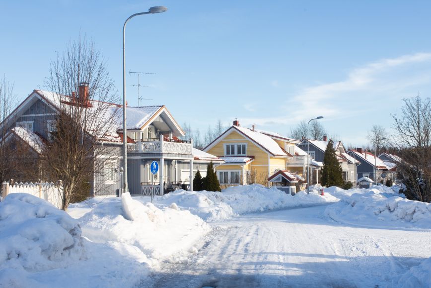 Fristående hus.