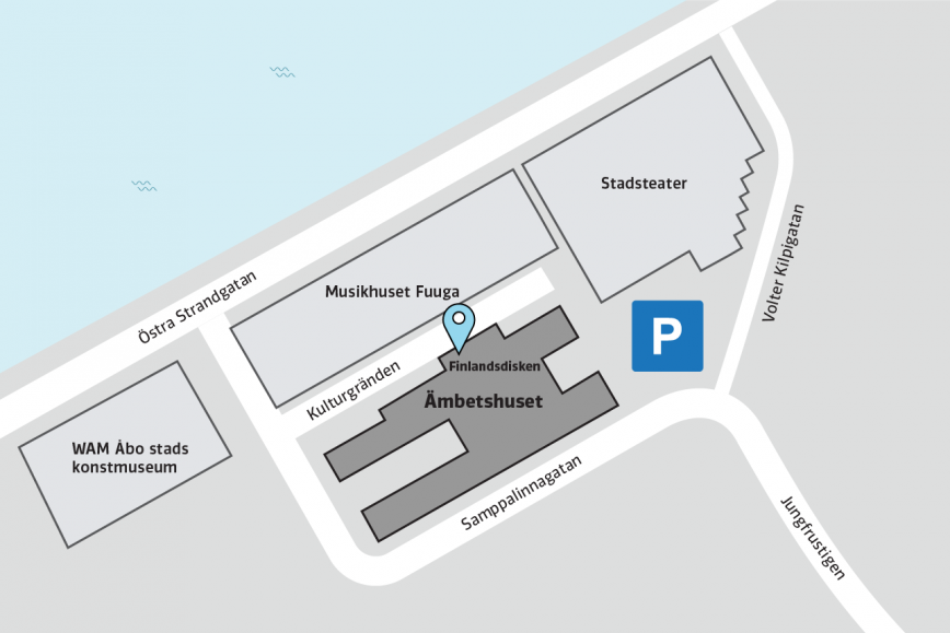 Vägbeskrivning till servicestället i Åbo.