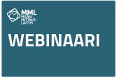 Maanmittauslaitoksen logo ja teksti ”webinaari”